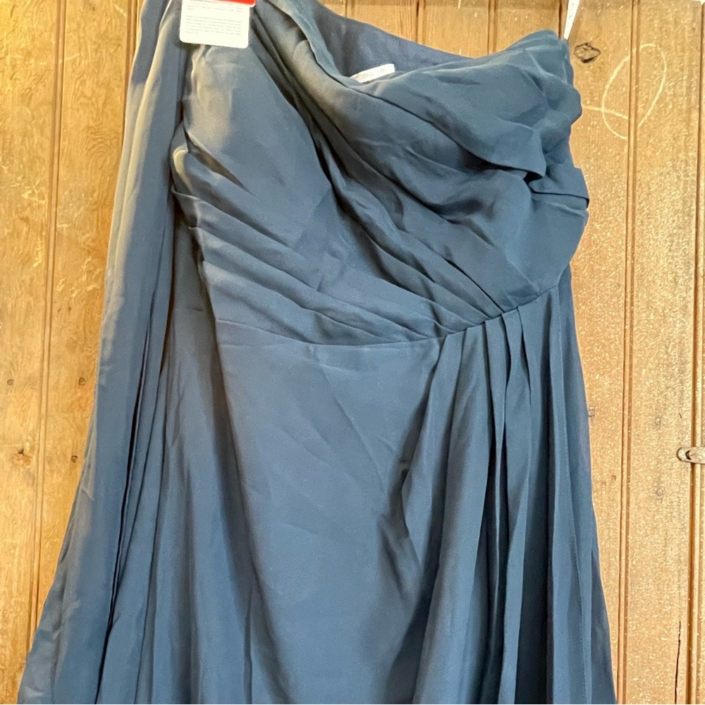 JJs House Blue Gown, One Shoulder - Picture 6 of 14
